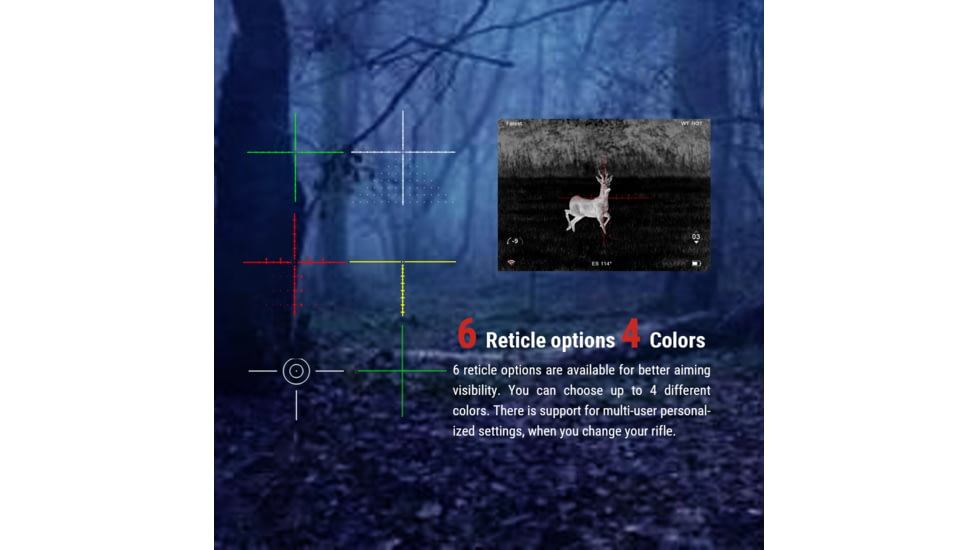 PARD Optics SA62 Thermal Imaging 1-4x45mm Rifle Scope w/LRF, OLED, 640x480, 30Hz, Black, SA62-45 w/LRF