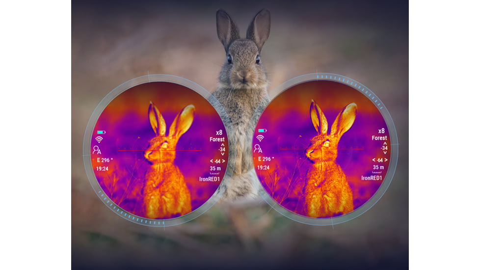 PARD Optics TS34 Thermal Imaging Rifle Scope, 2x19mm, 384x288, Multiple Reticles, Black, TS34-19