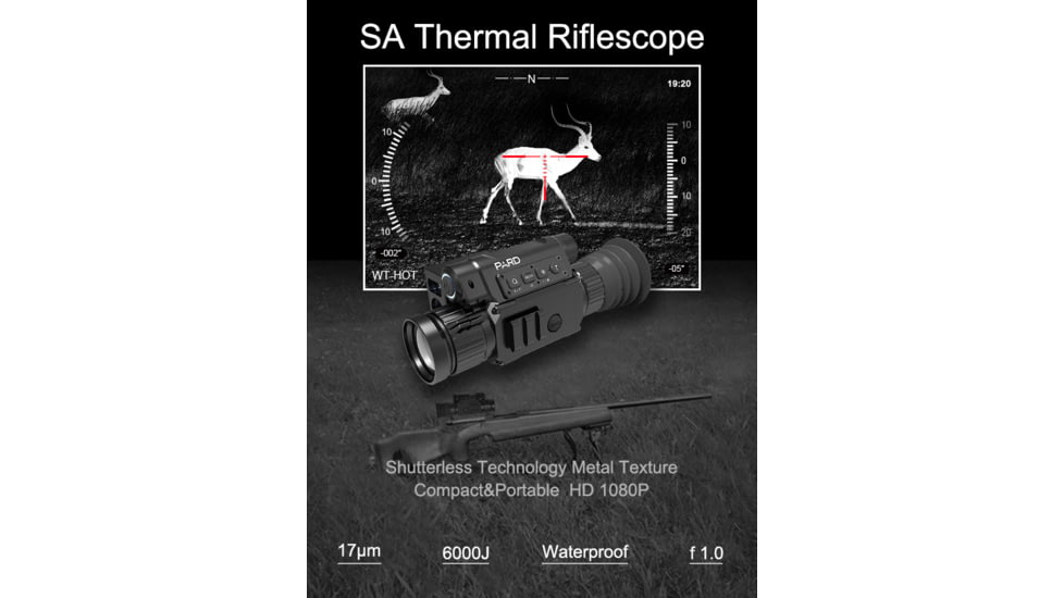 Pard SA 35 Thermal Scope, 3.2-12.8x, Laser Range Finder, 1024x768, Black, SA-32-LRF
