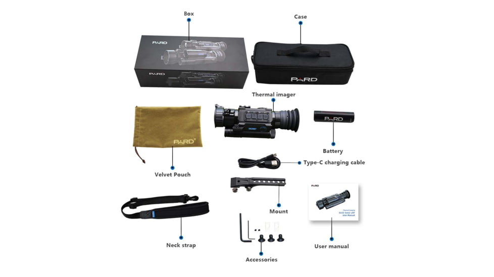 Pard Thermal Imaging 1-4x19mm Rifle Scope w/LRF, OLED, 384x288, 50Hz, Black, SA32-19 w/LRF