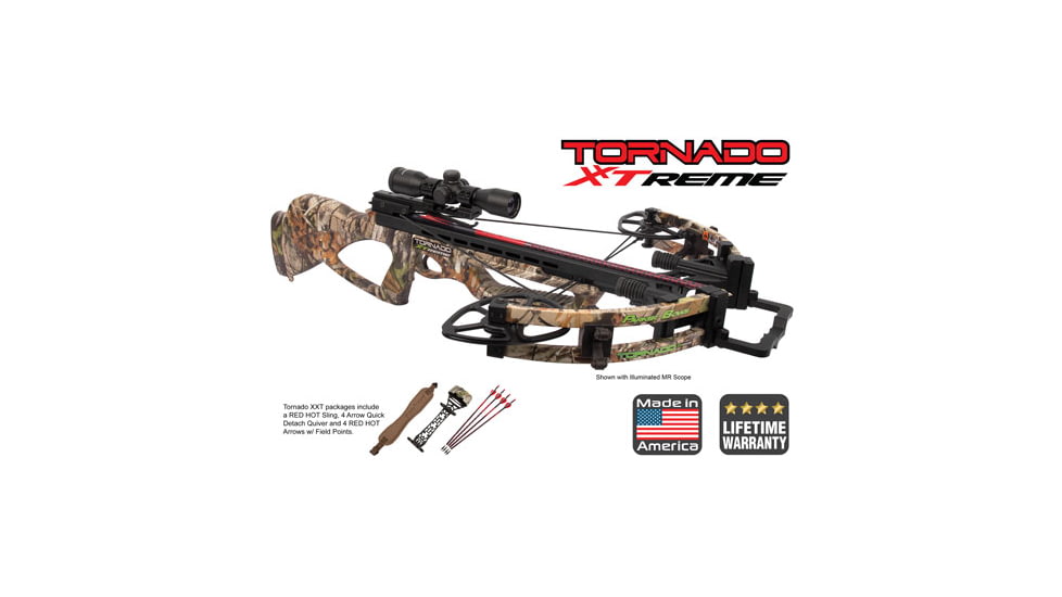 Parker Tornado XXT Crossbow Package Illuminated MR Scope, Next G1 Vista, X122-IR