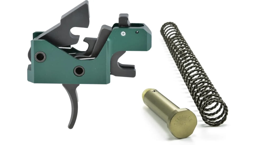 Partisan Triggers Disruptor AR-15 FRT Rifle Trigger, Green, 2 &amp; Geissele Super 42 Braided Wire Buffer Spring and Buffer Combo