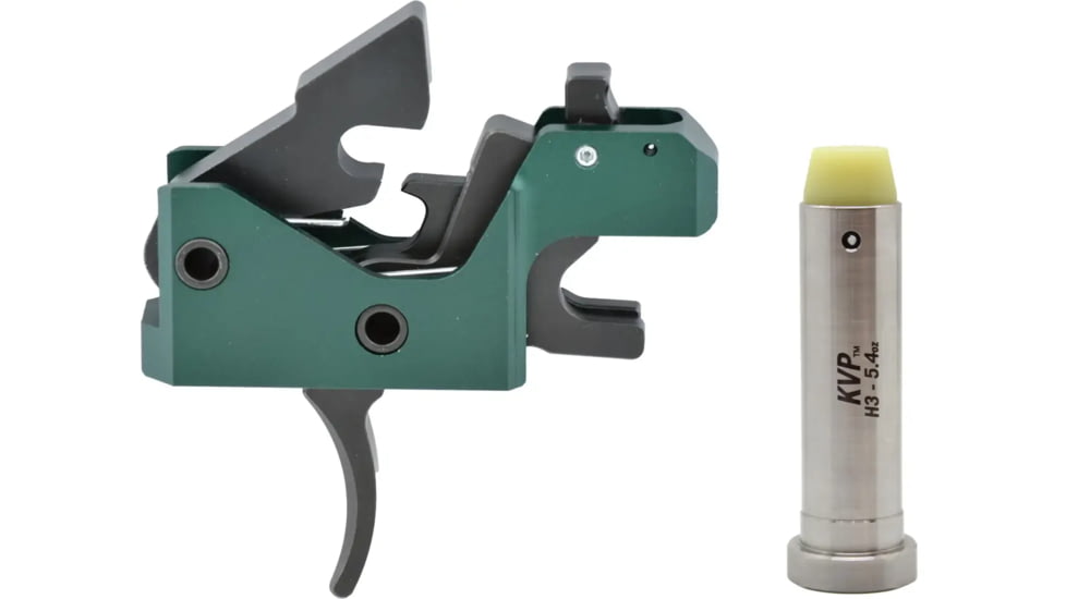 Partisan Triggers Disruptor AR-15 FRT Rifle Trigger, Green &amp; Kaw Valley Precision Heavy H3 Stainless Steel Buffer, 5.4 oz