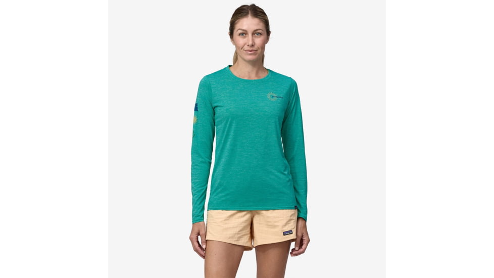 Patagonia Patagonia Womens Long Sleeve Cap Cool Daily Graphic Shirt - Waters, 45175-CSLX-XL