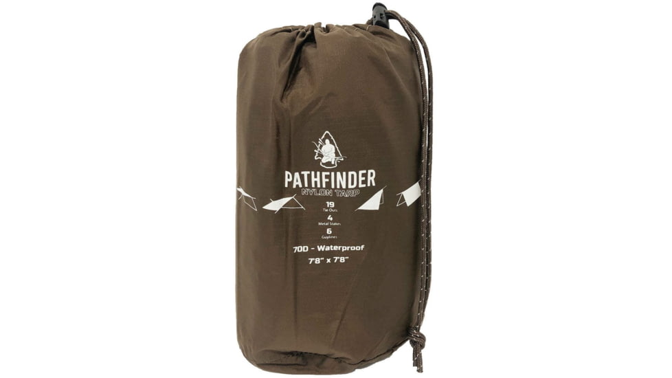 Pathfinder Nylon Tarp, 7.8 x 7.8in, Earth Brown, EBT-PF