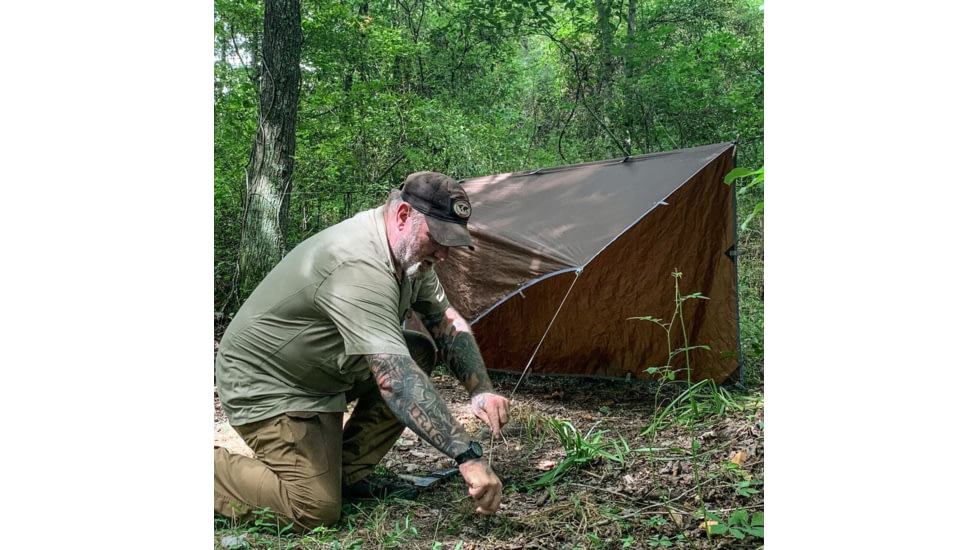 Pathfinder Nylon Tarp, 7.8 x 7.8in, Earth Brown, EBT-PF