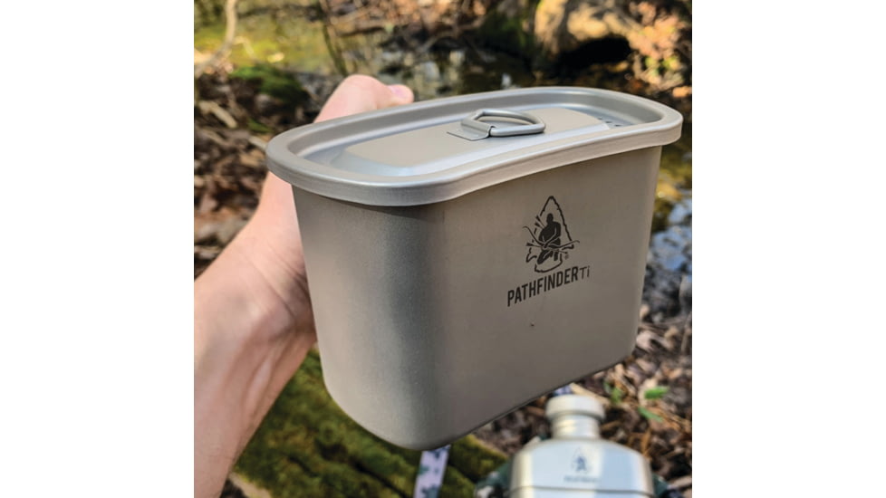 Pathfinder Titanium Canteen Cooking Kit, Titanium Construction, TI CANTEEN COOKING KIT