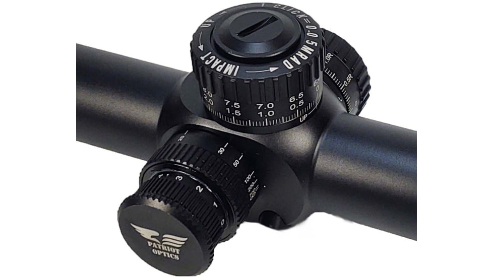 Patriot Optics Operative Rifle Scope, 5-25x56mm, 34mm Tube, First Focal Plane, Etched Glass Reticle, Anodized Black, PO-S-5-25x56mmFFP