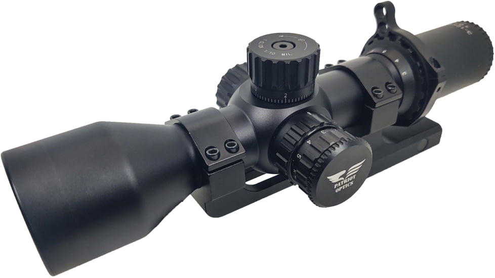 Patriot Optics Patrol Rifle Scope, 3-12x42mm, 1.18in, First Focal Plane, Etched Glass Reticle, Matte Black, PO-S-3-12x42mmFFP