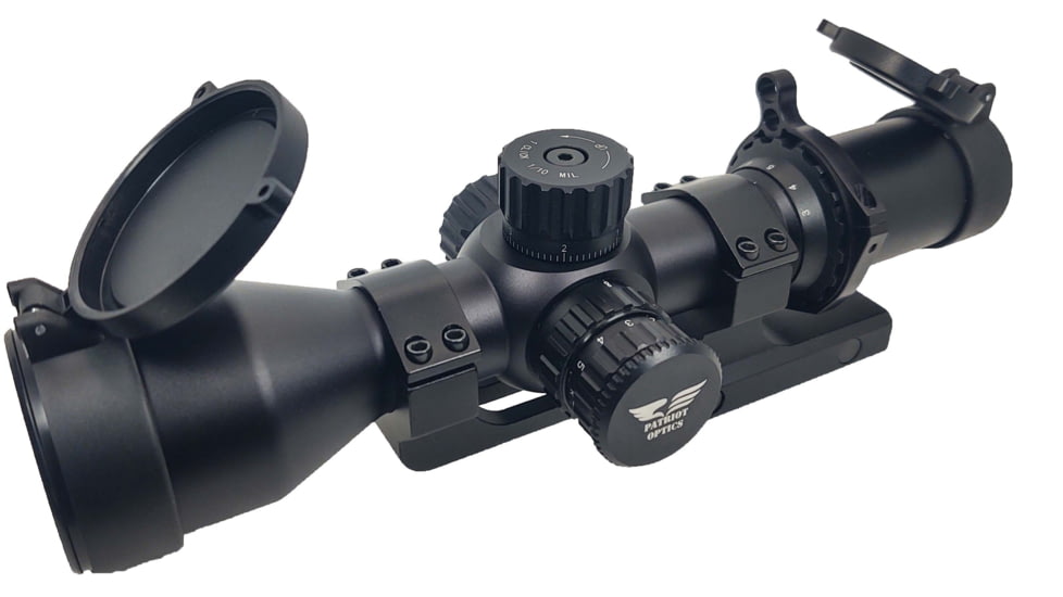 Patriot Optics Patrol Rifle Scope, 3-12x42mm, 1.18in, First Focal Plane, Etched Glass Reticle, Matte Black, PO-S-3-12x42mmFFP