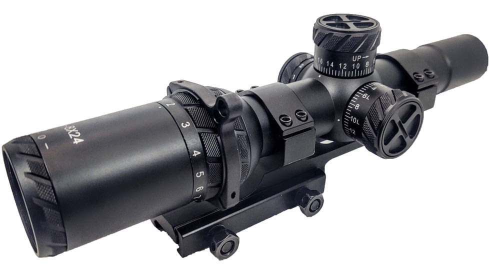 Patriot Optics Valor Rifle Scope, 1-8x24mm, 30mm, Second Focal Plane, Illuminated Reticle, Matte Black, PO-S-1-8x24mmV