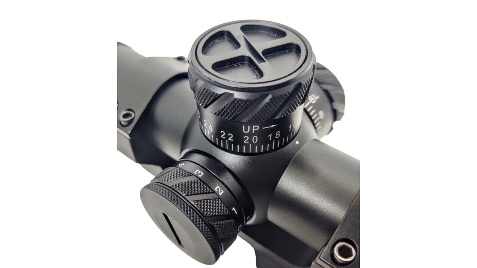 Patriot Optics Valor Rifle Scope, 1-8x24mm, 30mm, Second Focal Plane, Illuminated Reticle, Matte Black, PO-S-1-8x24mmV