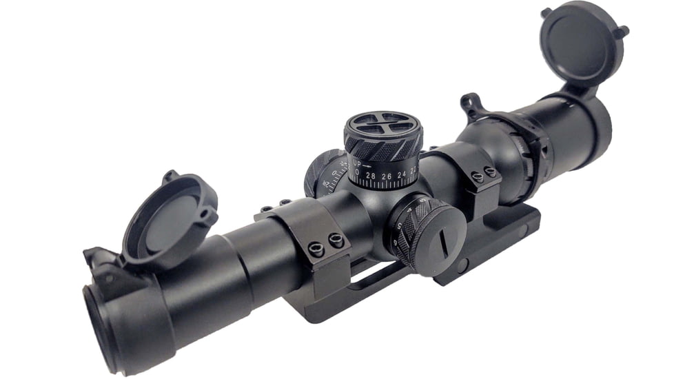 Patriot Optics Valor Rifle Scope, 1-8x24mm, 30mm, Second Focal Plane, Illuminated Reticle, Matte Black, PO-S-1-8x24mmV