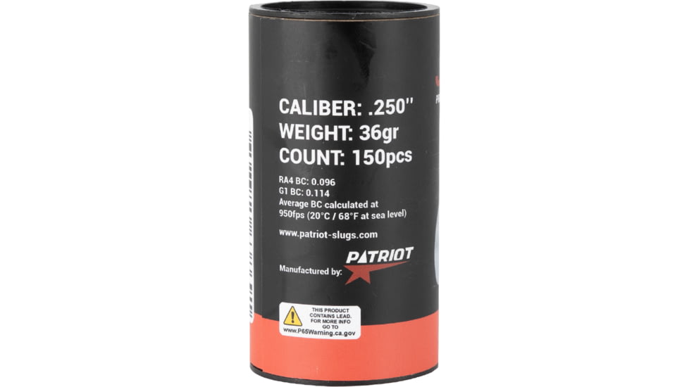 Patriot Javelin Slug Gen 2 .250 Caliber 36 Grain Rifle Ammo, 150 Rounds, JAV101271