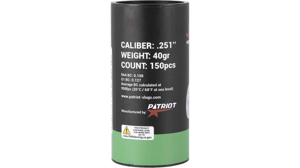 Patriot Javelin Slug Gen 2 .251 Caliber 40 Grain Rifle Ammo, 150 Rounds, JAV101274