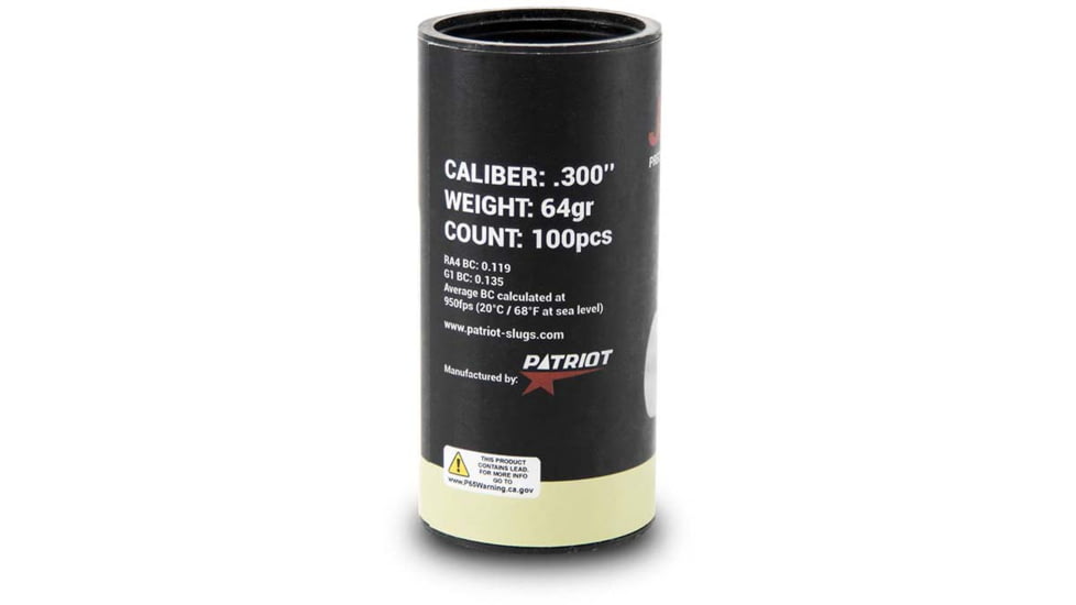 Patriot Javelin Slug Gen 2 .300 Caliber 64 Grain Rifle Ammo, 100 Rounds, JAV101283