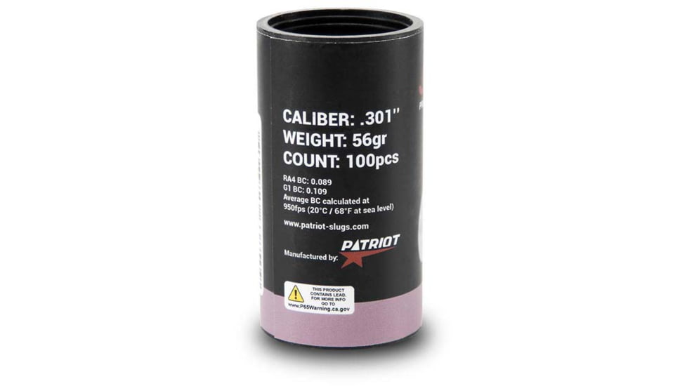 Patriot Javelin Slug Gen 2 .301 Caliber 56 Grain Rifle Ammo, 100 Rounds, JAV101280