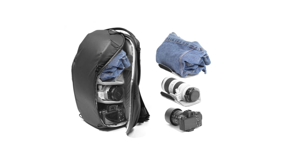 Peak Design Everyday 20 Liters Zip Backpack, Black, BEDBZ-20-BK-2