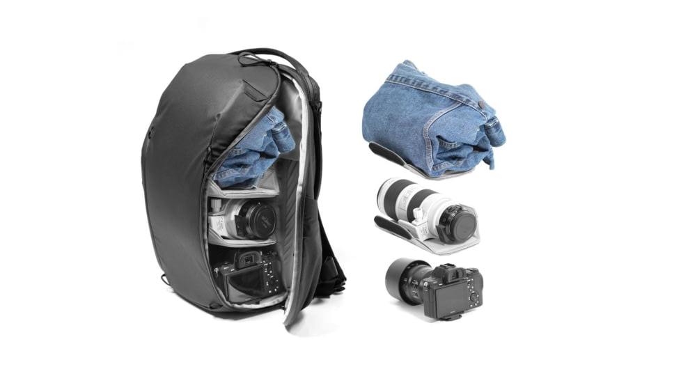 Peak Design Everyday Zip V2 Backpack, 20 Liters, Black, BEDBZ-20-BK-3