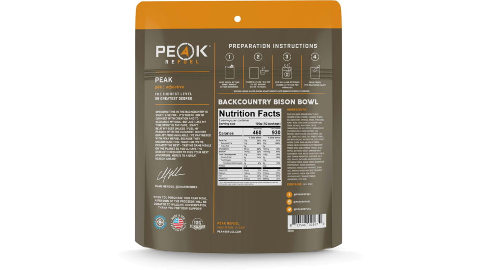 Peak Refuel Backcountry Bison Bowl, 59406