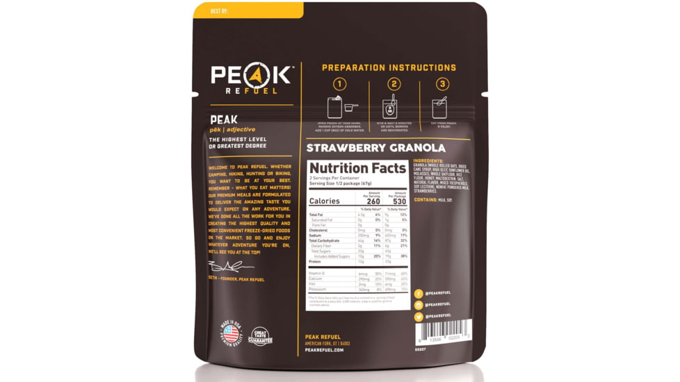 Peak Refuel Strawberry Granola, 23g, 55234