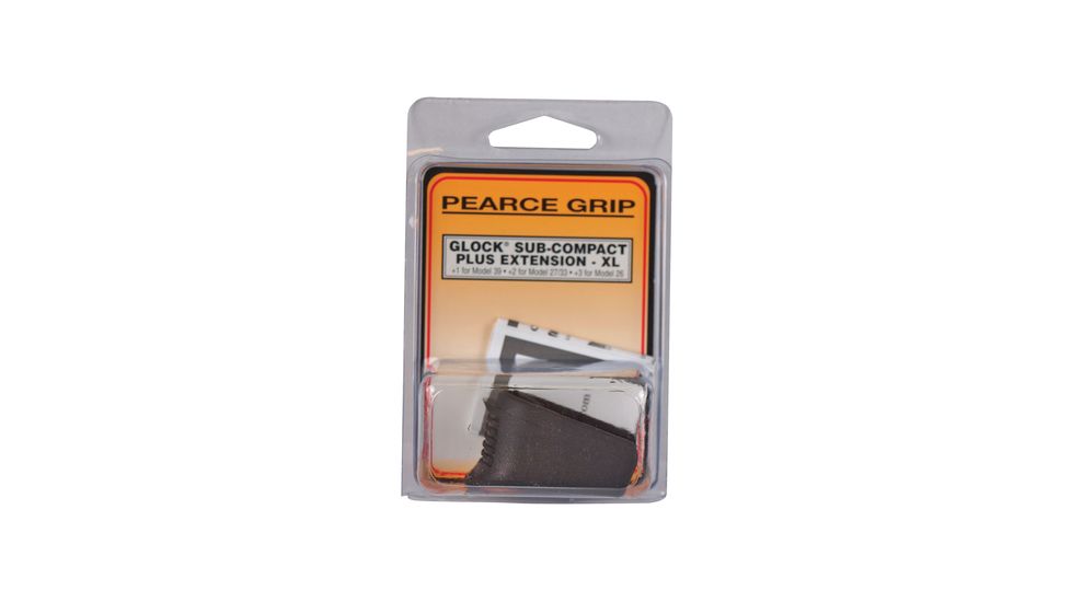 Pearce Grip Glock 26/27/33/39 Pistol Magazine Extension, 2 Round, Black, 1 Pack, Polymer, PG-39-3RD-2RD