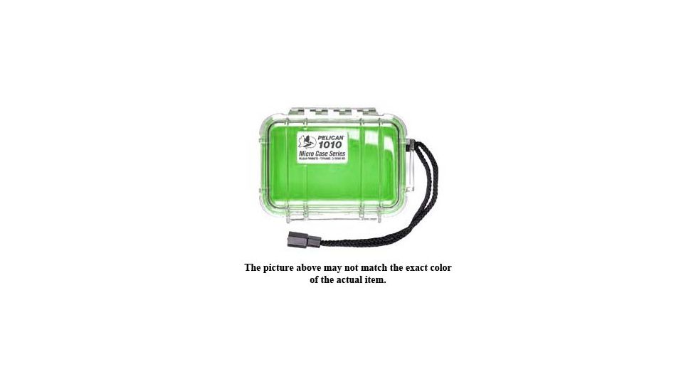 Pelican 1010 Micro Water/Crushproof Dry Box, 5.43x4.06x2.12in - Clear Green