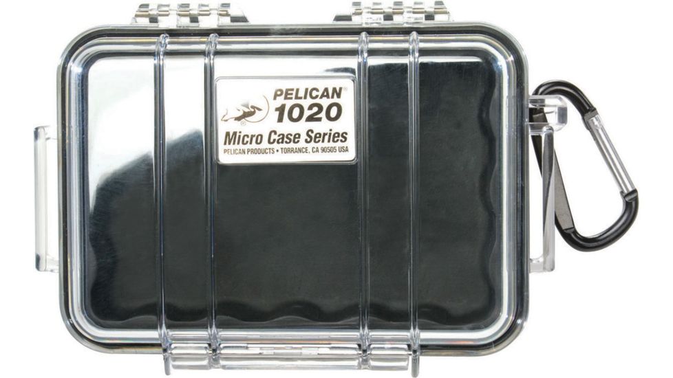 Pelican 1020 Micro Watertight Dry Box, 6.37x4.75x2.12in, Clear Green, 1020-02G-100