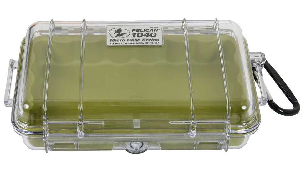 Pelican 1030 Micro Watertight Dry Box, 7.50x3.87x2.43in, Clear Green, 1030-02G-100