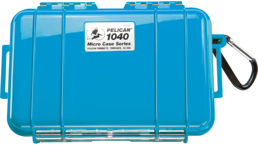 Pelican 1040 Micro Watertight Crushproof Dry Box, 7.50x5.06x2.12in, Solid Blue, 1040-025-120