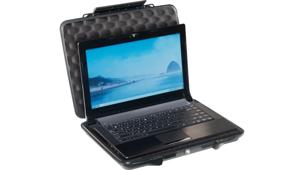 Pelican 1085 Hardback Case w/ Pick n Pluck Foam for 14in Laptops, Black 1080-020-110