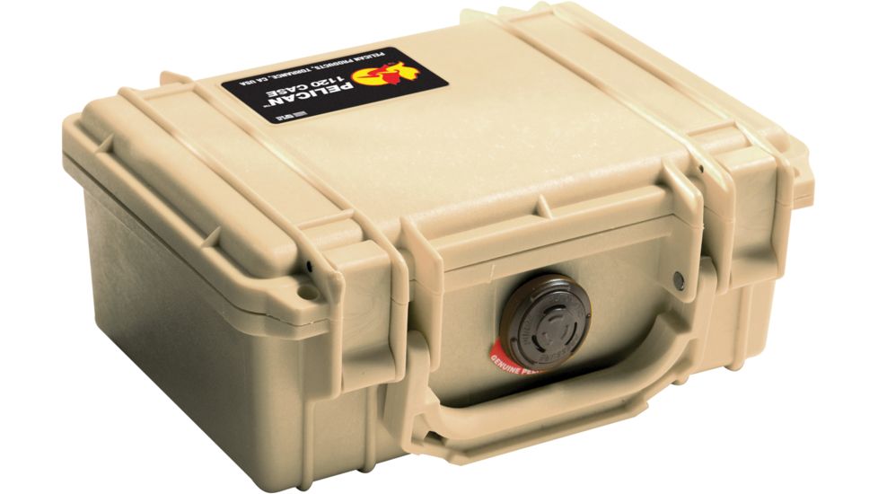 Pelican 1120 Small Waterproof 7.46x4.96x3.33in Carry Case, Desert Tan, No Foam