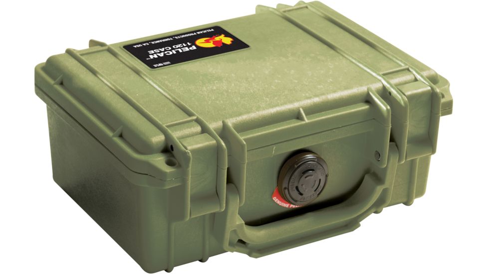 Pelican 1120 Small Waterproof 7.46x4.96x3.33in Carry Case, OD Green, No Foam