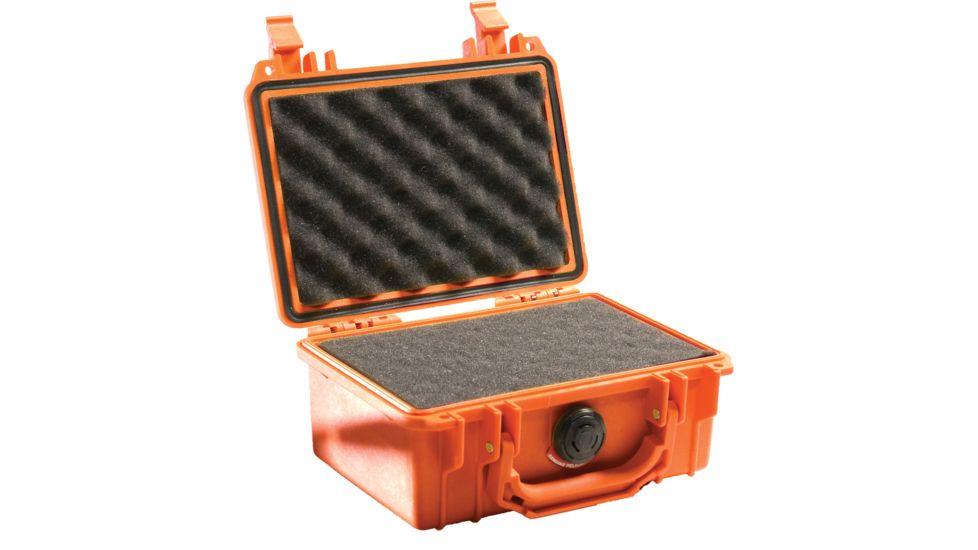 Pelican 1120 Small Waterproof 7.46x4.96x3.33in Carry Case, Orange w/ Foam
