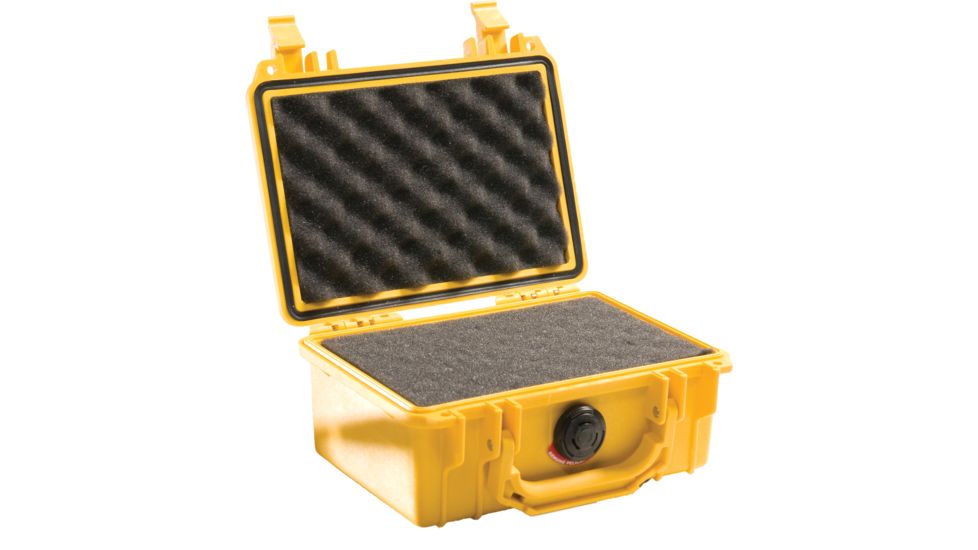 Pelican 1120 Small Waterproof 7.46x4.96x3.33in Carry Case, Yellow w/ Foam, 1120-000-240-EA