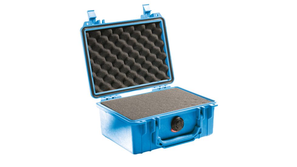 Pelican 1150 Small Protector Case, Crushproof 8.49x5.99x3.75in Dry Box w/Foam, Blue, 1150-000-120