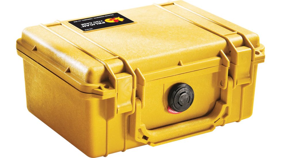 Pelican 1150 Small Protector Case, Crushproof 8.49x5.99x3.75in Dry Box w/No Foam, Yellow, 1150-001-240