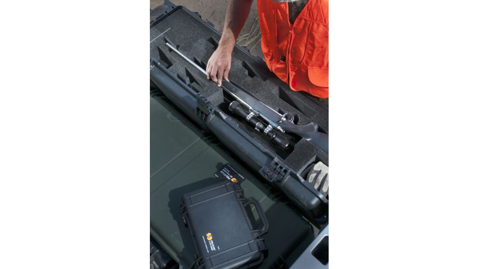 Pelican 1170 Pistol Case With Custom Foam With Custom Foam, Watertight, Black, 1170-005-110
