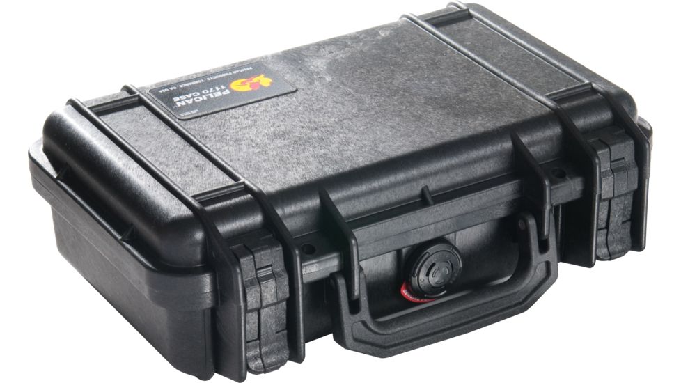 Pelican 1170 Pistol Case With Custom Foam With Custom Foam, Watertight, Black, 1170-005-110