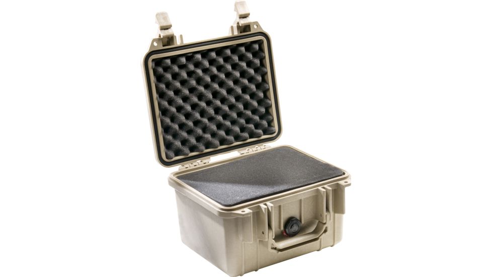 Pelican 1300 Small Protector Waterproof Case, Desert Tan, Foam, 1300-000-190