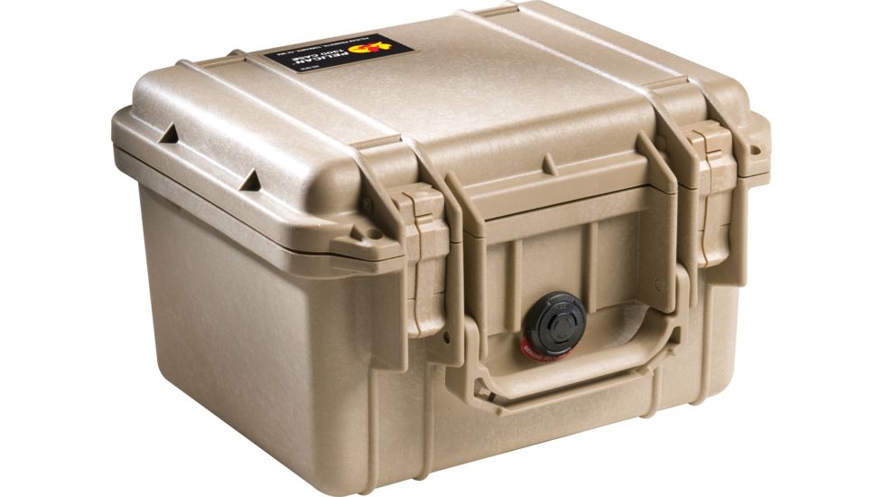 Pelican 1300 Small Protector Waterproof Case, Desert Tan, No Foam, 1300-001-190