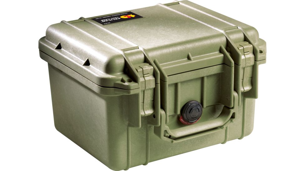Pelican 1300 Small Protector Waterproof Case, OD Green, No Foam, 1300-001-130