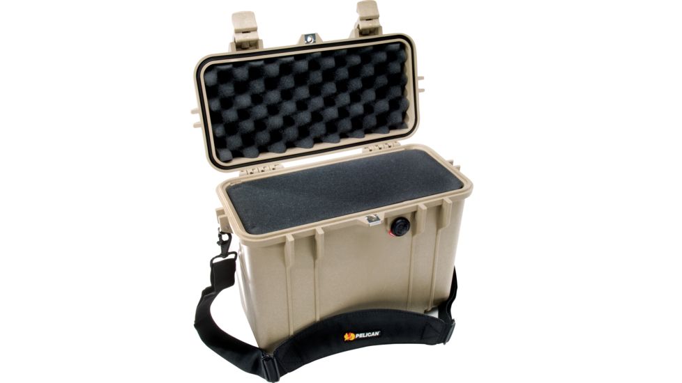 Pelican 1430 Protector Medium Top Loader 17x9.6x13in Case, Desert Tan w/ Foam, 1430-000-190