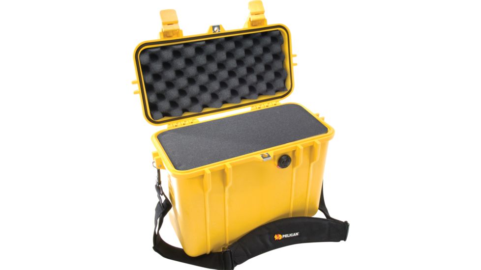 Pelican 1430 Protector Medium Top Loader 17x9.6x13in Case, Yellow w/ Foam, 1430-000-240