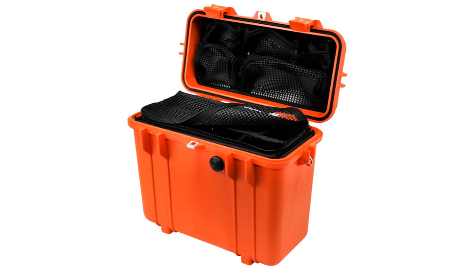 Pelican 1430 Protector Medium Top Loader 17x9.6x13in Case, Orange w/Photo Organizer, 1430-004-150