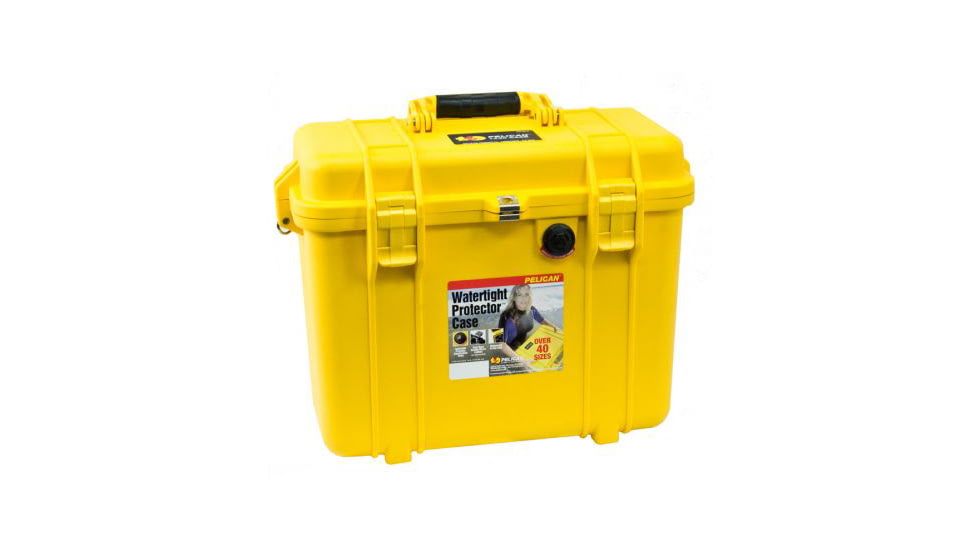 Pelican 1430 Protector Medium Top Loader 17x9.6x13in Case, Yellow w/Photo Organizer, 1430-004-240