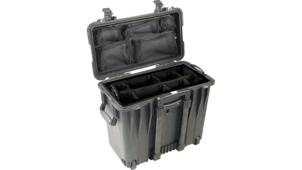 Pelican 1440 Top Loader Medium 20x12x18in Protector Case, Black w/Photo Dividers