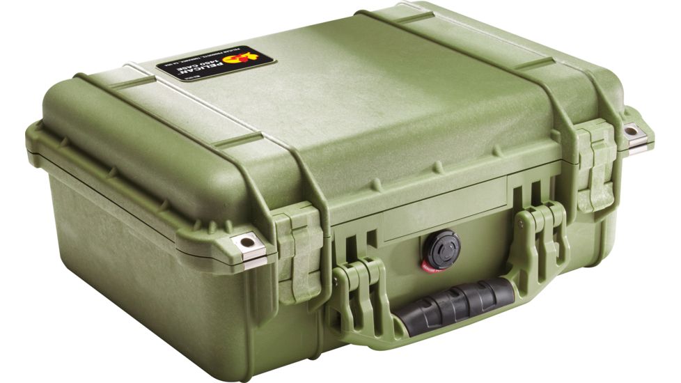 Pelican 1450NF Protector Waterproof Crushproof Medium Case, OD Green no Foam
