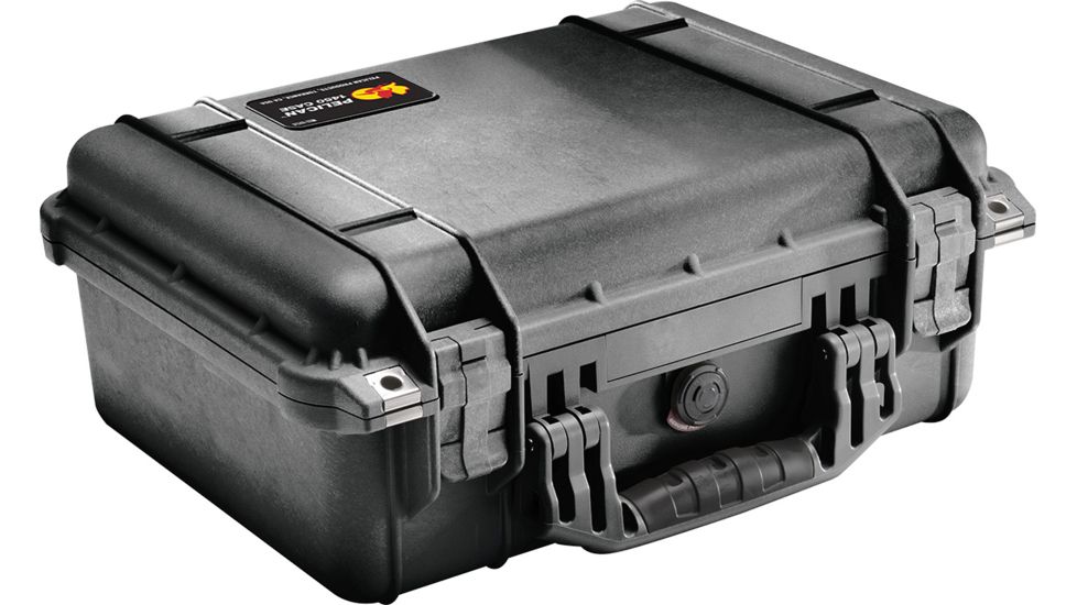 Pelican 1454 Protector Waterproof Crushproof Medium Case, Black w/ Padded Dividers
