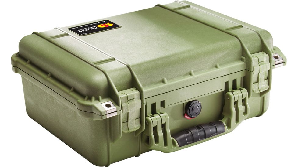 Pelican 1454 Protector Waterproof Crushproof Medium Case, OD Green with Padded Dividers